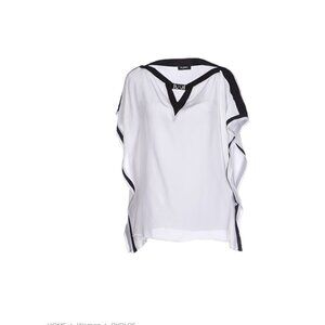 Byblos white with black details blouse size M new with tag